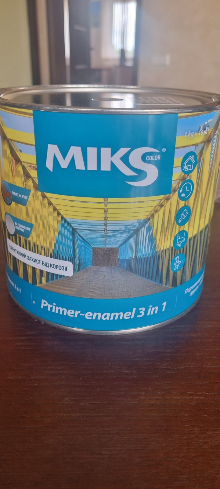 MIKS COLOR Ґрунт-емаль 3в1 графітно-сіра RAL 7024 2,3 кг